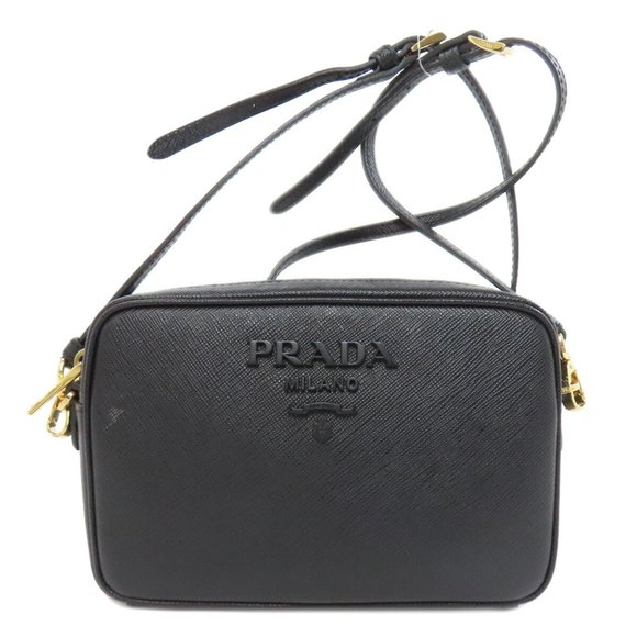 PRADA Black Saffiano Shoulder Bag - Picture 1 of 11